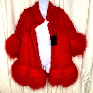 Red Fur Coat BNWT